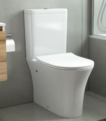 Унитаз напольный безободковый Bauedge Spectrum SP0001, белый