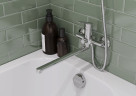 Смеситель Santek Венга для ванны, длинный излив, с аксессуарами, хром (WH5A12003C001)