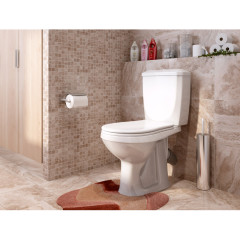 Унитаз-компакт Элисса Оптима Стандарт, с сиденьем, белый (43901130302)