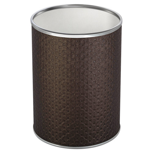 Ведро для мусора 3л открытое Geralis M-PCH-B PUNTO шоколад, кант хром