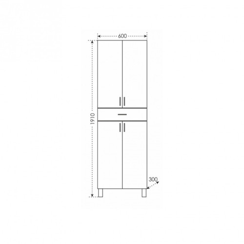 Шкаф пенал СанТа Дублин 60
