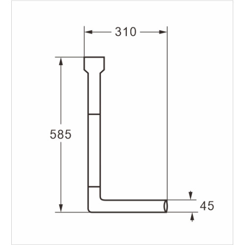 Бачок пластиковый AZARIO 370x120x400 с соединительной трубой, белый (AZ-211)
