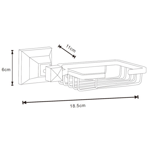 Мыльница Azario ALTRE, Черный матовый (AZ-96009B)