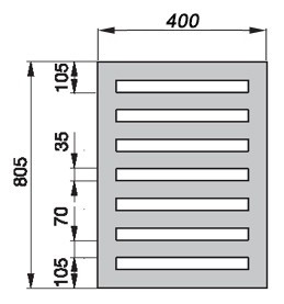 Полотенцесушитель Zehnder Metropolitan Bar MEPM-080-040/ID