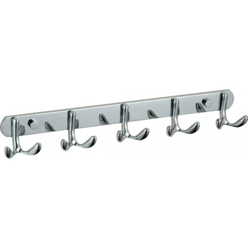 Планка с крючками (5 крючков) Savol S-002255 хром