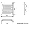 Полотенцесушитель Ника CURVE ЛZ (Г) 50/50