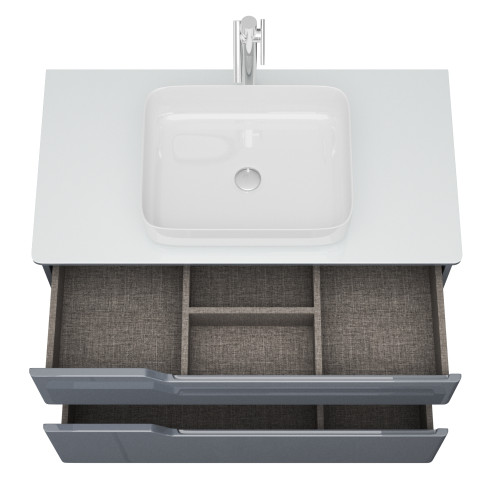 Тумба OWL 1975 Hella Cristal 100, серый лак