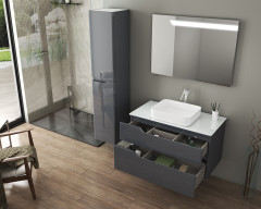 Тумба OWL 1975 Hella Cristal 100, серый лак