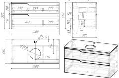 Тумба OWL 1975 Hella Cristal 100, серый лак