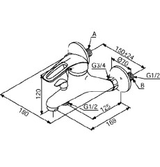 Смеситель для ванны Damixa Starlight 101080000