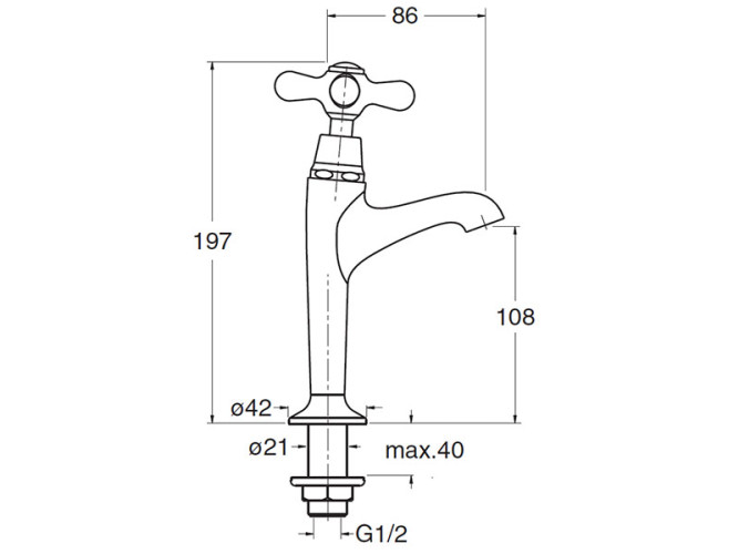 Кран холодной воды CRISTINA IMPERO IM23013