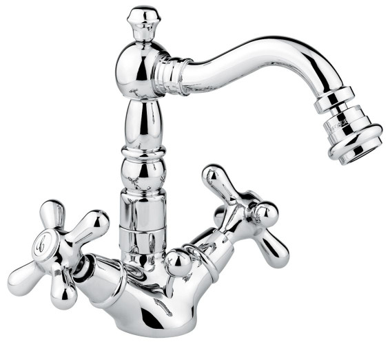 Emmevi Deco Old, смеситель с донным клапаном для биде, цвет белый-хром