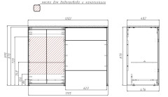 Тумба под умывальник &quot;Космос 120&quot; лев/прав без ящика Домино