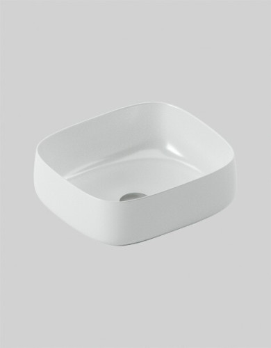 Раковина Artceram Cognac Quadro 460*410*155 отверстия для смесителя-отсутствуют белый глянцевый