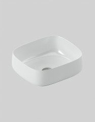 Раковина Artceram Cognac Quadro 460*410*155 отверстия для смесителя-отсутствуют белый глянцевый