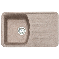 Кухонная мойка Formastone Fosto КМ 76-47, прямоугольная с крылом, цвет песочный пляж