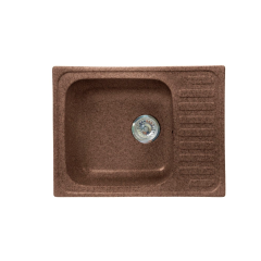 Кухонная мойка Formastone Fosto  КМ 64-49, прямоугольная с крылом, ореховая карамель