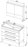 Комплект мебели для ванной Aquanet Верона 90 белый (напольный 3 ящика)