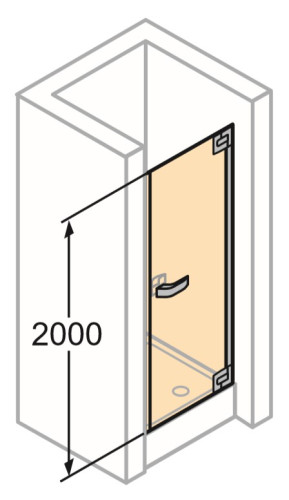 Дверь в нишу Huppe Berlin 70 R BT0019.C91.322