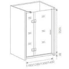 Душевая дверь Good Door Saturn WTW 140