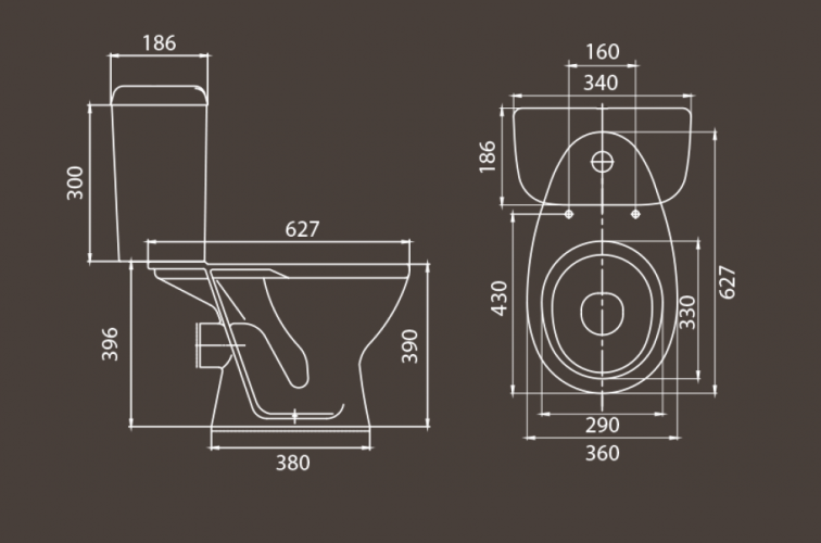 Унитаз-компакт Santeri Pro 1.P215.5.S00.00B.F