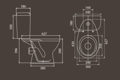 Унитаз-компакт Santeri Pro 1.P215.5.S00.00B.F