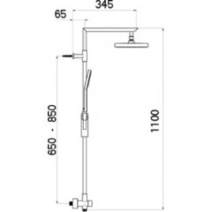 Душевая система Teorema Square 2 ISO47CRMX2