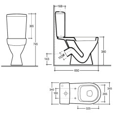 Унитаз-компакт КЕРАМИН Толедо Slim Алкапласт с мягким сиденьем микролифт, белый
