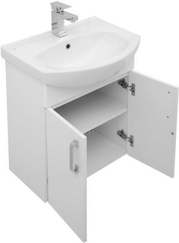 Тумба с раковиной Aquanet Ирис 60 белый (2 дверцы)