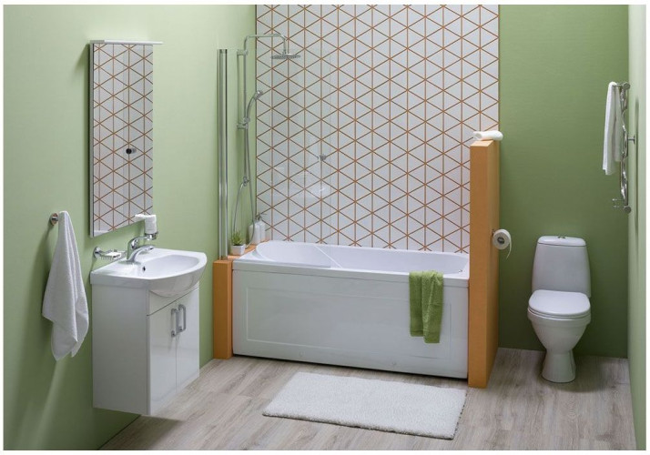 Тумба с раковиной Aquanet Ирис 60 белый (2 дверцы)