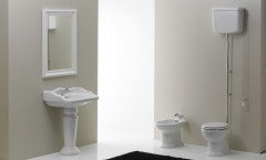 Neroceramica Roma, раковина 67х55 + пьедестал, цвет белый