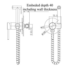 DON гигиенический комплект с инсталляцией (мат.золото) Caprigo 53-133-BRG