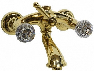 BOHEME-Swarovski смеситель ванна, 3/4" штуцер (золото) Caprigo 31-019-oro