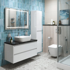База под раковину подвесная BelBagno KRAFT-1000-2C-SO-RGB Rovere Galifax Bianco
