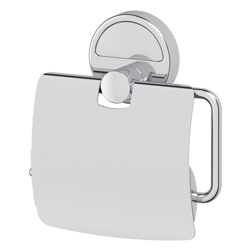 Держатель туалетной бумаги с крышкой (хром) (FBS) LUX 055