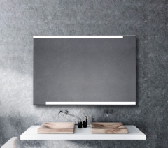 Xpertials OSNA, прямоугольное зеркало 100х80 см c LED подсветкой: датчик вкл/выкл подсветки с диммером и датчик антизапотевания, профиль матовый хром
