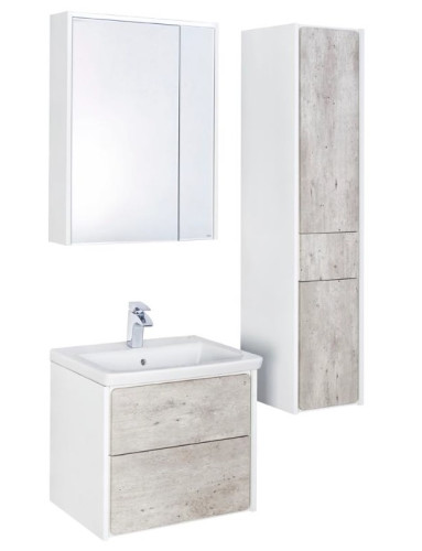 RONDA Шкаф-колонна правый, бетон/белый матовый