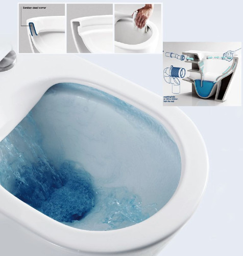 Унитаз подвесной безободковый Bauedge DREAM NL0001-PRO, белый