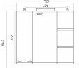 Зеркало-шкаф навесной с подсветкой MIXLINE Этьен-75 правый (529941)