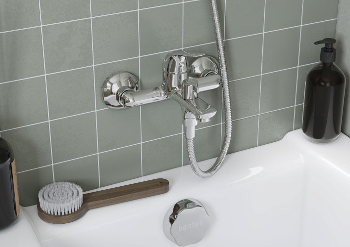Смеситель Santek Нико для ванны, с акссессуарами, хром (WH5A10005C001)