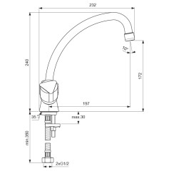 BA165AA VIDIMA ECO Смеситель для кухонной мойки
