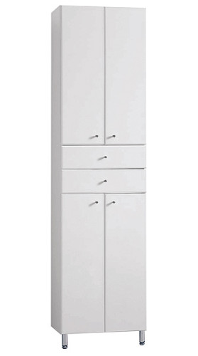 Пенал напольный AQUATON СИМПЛ двухстворчатый, белый (1A122303SL010)