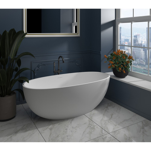 Ванна из искусственного камня Azario CHARTERS 180х93 см овальная отдельностоящая (Китай)