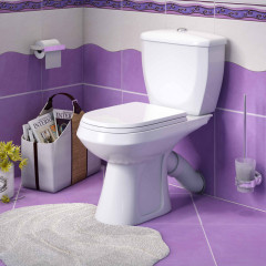 Унитаз-компакт Элисса Стандарт, боковой подвод, с сиденьем, белый (43301130302)