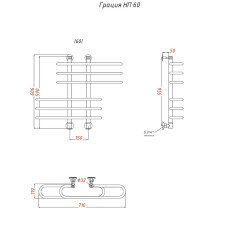 Полотенцесушитель Грация НП 60*60 (ЛЦ7)