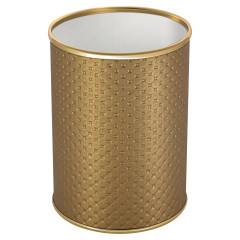 Ведро для мусора 3л открытое Geralis M-PGG-B PUNTO золото, кант золото