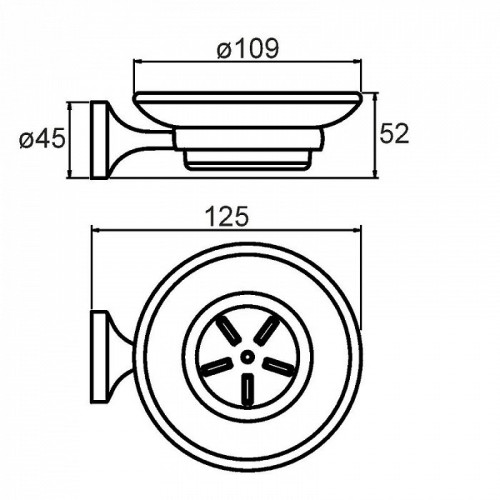 Мыльница настенная Milardo Magellan, матовое стекло (MAGSMG0M42)