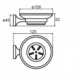 Мыльница настенная Milardo Magellan, матовое стекло (MAGSMG0M42)