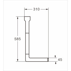 Бачок пластиковый AZARIO 375x115x390 с соединительной трубой, белый (AZ-214)