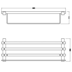 Полка для полотенец Schein Durer 2610B